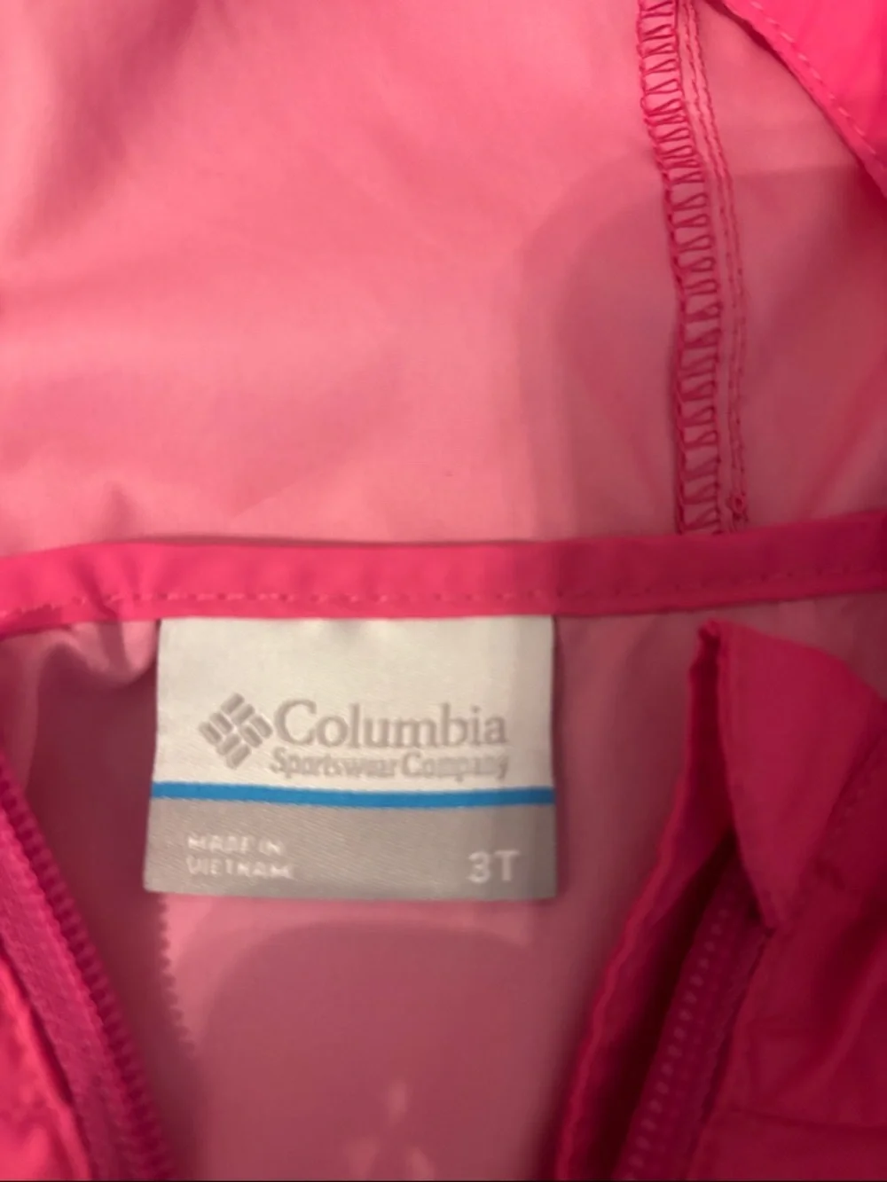 Columbia Kids Hot Pink Hooded Raincoat - Picture 2 of 4